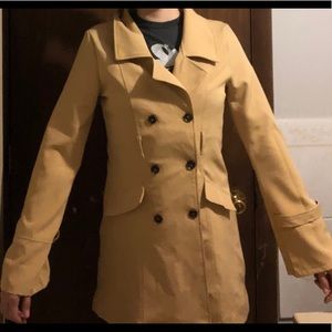 Beige trench coat